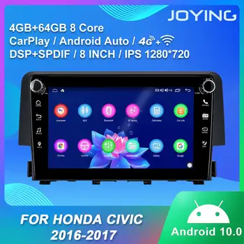 Android 10 IPS vedúci jednotky autorádia player4GB&64 GB páska recoder podporu SWC/Fast boot/split screen/DSP pre Honda Civic 2016 - 2018