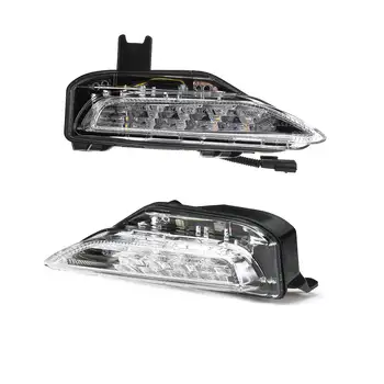 Lesklé Čierne Auto Predné Hmlové Svetlo Mriežka Kryt + LED Denných prevádzkových Signálneho Svetla Lampy, Infiniti Q50 Šport 2016 2017