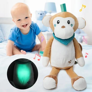Deti, plyšové Hračky, Plyšové Spánku LED Osvetlenie plyšáka Led Nočné Lampy, Plyšové Hračky S Hudbou Svetlo Baby Hračky Pre Dievčatá Chlapci