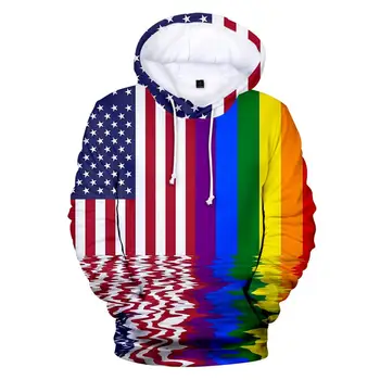 2020 Hot Predaj Módnych LGBT Láska Hoodies Muži/ženy Móda Hip Hop LGBT pride Lesbičiek Gay pánske Mikiny Mikina LGBT Vlajka 4XL