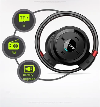 Bezdrôtový Stereo Headset Bluetooth Šport Spustiť Slúchadlá Podpora TF kariet FM Pre iPhone a Android Telefón Visí ucho typ Slúchadiel