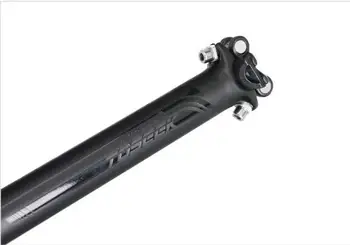 NOVÉ TOSEEK Black UD Matný Full Carbon Fiber MTB Cestných Bicyklov Sedlovka na Bicykel sedlovka Cyklistické Časti 27.2/30.8/31.6 x 350/400mm