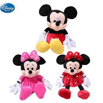Disney 29 cm Mickey Mouse& Minnie Plyšové Hračky, Disney roztomilé Mäkké, Vypchaté Bábiky Zvierat Vankúš Pre Deti, Darčeky