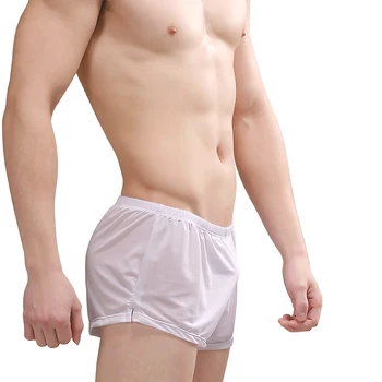 Mens bielizeň boxer šípku vrecko vo vnútri Domov, nohavice, sexy spodné prádlo, boxerky roupa interiéru dos homens boxershort muž nohavičky