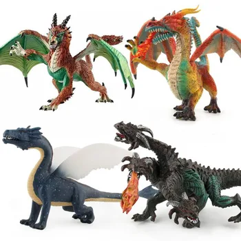 Simulácia Pevné Zvierat Obrázok Bábika Deti Hračky Magic Dragon Model Mutant Ohnivý Dinosaura Hračky, Vianočné Prekvapenie Darček