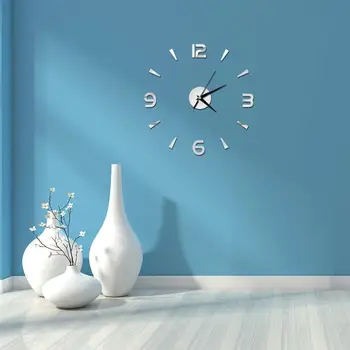 3D DIY Nástenné Hodiny, Moderné Akryl arabská Číslica Nástenné Hodiny pre Domáce Obývacej Izby, Spálne Dekorácie (Batéria Nie je Súčasťou balenia)