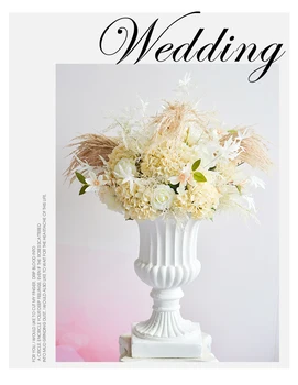 Umelé tabuľka vrchol kvet loptu hodváb Roman kvetináče Reed Rose svadobný obchod dekor etapy cesty vedú fotografie rekvizity