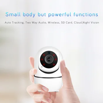 Full HD 1080P Bezdrôtové IP Kamery CCTV Network Video Baby Monitorovanie Automatické Sledovanie Wifi Infračervené Nočné Videnie Cloud