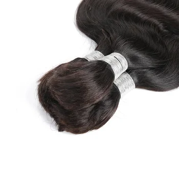 Telo Vlna Ľudských Vlasov Väčšinu Brazílskeho Remy Pletenie Vlasy Tkanie Bez Útku Dlhé Vlnité Ľudské Vlasy Zväzky Rozšírenia #Black #2#4 Hnedá
