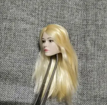 1/6 Krásy Hlavu Sculpt Blond Dlhé Vlasy Hlavu Model PVC Obrázok Pre 12