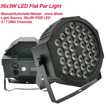 Predaj Hot RGBW 108W DJ LED Par Svetla DMX Fáze Efekt Osvetlenia RGB Par LED Lampa Home Party DJ KTV Svetlá Pre Zábavu