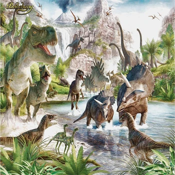 Beibehang Vlastné Foto Tapety Veľká nástenná maľba na Stenu-Nálepky Jurský Dinosaur World Pozadí nástennú maľbu abstraktných de parede