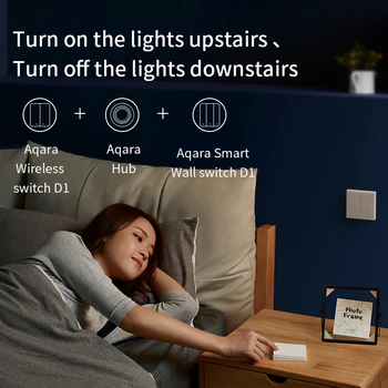 Aqara Smart bezdrôtový nástenný spínač D1 ZigBee 3.0 pracuje s Xiao Mi Domov podporu APP Apple HomeKit