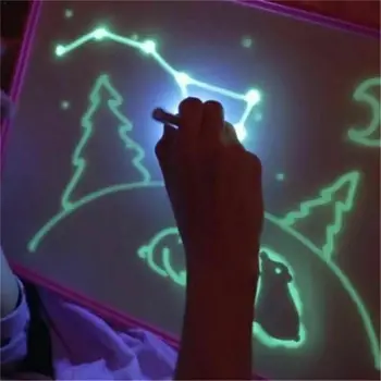 Vzdelávacie Čerpať Svetlo S 3D Zábavu Rozvojových Hračiek Magic Čerpať Deti Darčeky NOVÉ Fluorescenčné Písanie Stravovanie Pre Deti Darček k Narodeninám