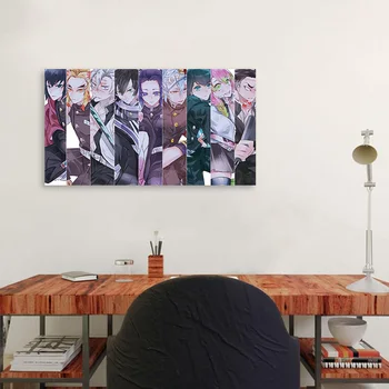 Japonsko, Anime HD Tlač Modulárny Obrázok Plátno Kimetsu Č Yaiba Maľovanie Plagátu Pre Obývacia Izba Domova Wall Art Č Rámec