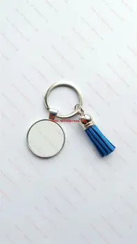 Nový príchod sublimačná krátke strapce keychains módne krúžok na srdce transfer tlač spotrebný materiál 8 farieb 20pieces/veľa
