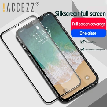 !ACCEZZ 9H Tvrdeného Skla Úplné Pokrytie Ochranné Sklo Pre iPhone 12 Pro Max Mini HD Screen Protector Anti-odtlačkov prstov Sklo Film