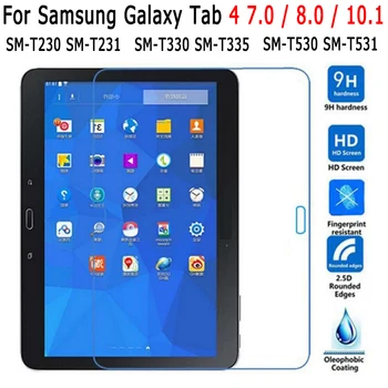 Tvrdené Sklo pre Samsung Galaxy Tab 4 7.0 8.0 10.1 Screen Protector T230 T231 T235 T330 T335 T331 T333 T530 T531 T535 T533