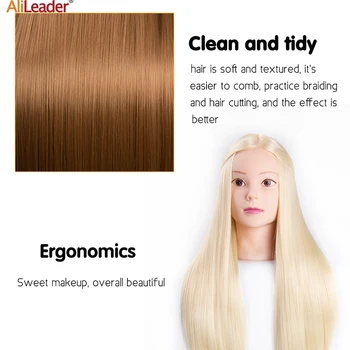 Alileader Najlepšiu Kvalitu Vlasov Manekýnky Salón Kaderníctvo Hair Styling Školenia Hlave Vlasy Praxe A Držiteľ Účes Praxi