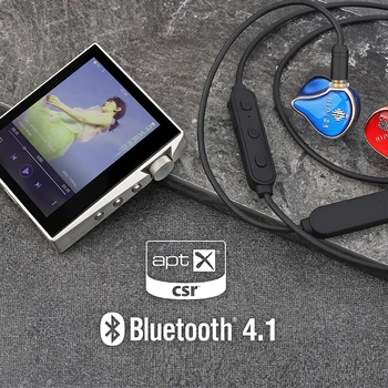 HIDIZS BT01 APT-X HiFi Audio 4.1 Bluetooth Prijímač Prenosný Bluetooth Premium kábel s 2pin/0.78 mm, vyrobené pre MS4 MS1