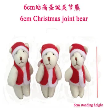 Hot predaj H-6typ plyšový vianočný medveď mini spoločné macko ,hračky pre cartoon kytice medveď,keychain hračky, 100 ks/t veľa