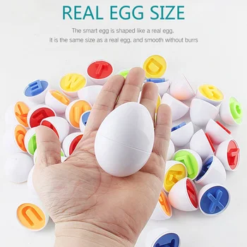 26 anglické Písmená Párové Vajcia Smart Twist Vajcia 3D Puzzle Hra Pre Deti Montessori Vzdelávania Vzdelávanie Matematika Hračky Vajcia Tvar Hračky