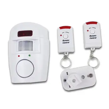 Home Security Alert Infračervený Senzor Proti krádeži Pohybu, Alarm Alarm ovládací 2 Detektor Diaľkové vzdialený systém Bezdrôtový Alarm H7C8