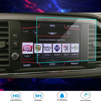 Tvrdené sklo film Protektor Pre Seat Leon X-Perience 8 Palcový 2017 GPS Navigácie, Dotknite sa Stredu Displeja Auto Interiéru