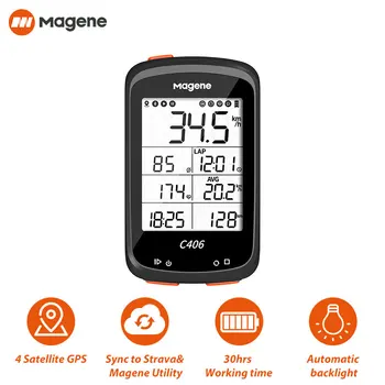 Magene C406 Bike Počítača Vodotesný GPS Bezdrôtový Smart Rýchlomer MTB Cestných Bicyklov počítadlo kilometrov na Bicykli Údaje Auto Sync Strava
