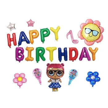 Pôvodné LOL prekvapenie bábiky strany témy Balóny, dekorácie, Dodávky Originálnych lol bábiky balón nastaviť dievča oslavu hračky, darčeky