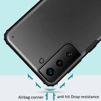 KEYSION Matný obal pre Samsung S21 Ultra S21+ S20 FE S10 Plus Transparentné Shockproof Telefónu Zadný Kryt pre Galaxy Note 20 Ultra