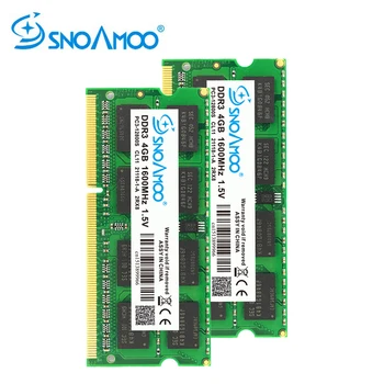 SNOAMOO Ram 4GB DDR3 1333/1600 MHz Notebook Pamäte PC3-10600S 204-Pin 1,5 V 2Rx8 so-DIMM Pamäte Počítača Záruka