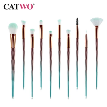 Catwo 10Pcs make-up Štetce Sada Eye Shadow Nadácie Prášok Očné linky Rias Lip Make-Up Štetec Kozmetické Krásy Tool Kit Hot