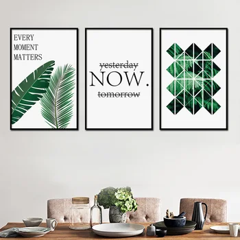 Zelená Papradie Rastlín Palmového Lístia Citácie Moderné Nordic Plagáty A Tlačí Na Steny Umelecké Plátno Na Maľovanie Obrazov Na Stenu Pre Obývacia Izba Dekor