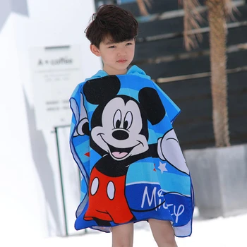Disney Mickey Mrazené Elsa Anna Autá Sofia Kapucňou uterák, župan cartoon deti mäkké môže nosiť pláž uterák darček pre chlapcov, dievčatá