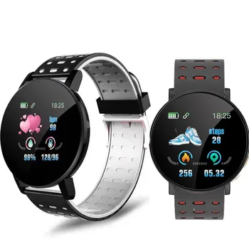 119 Plus Inteligentný Náramok Srdcovej Frekvencie Smart Hodinky Muž Náramok Športové Hodinky Kapela Nepremokavé Smartwatch Android S Budík