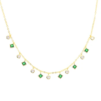 FAREBNÉ, biele, zelené letné šperky vyhlásenie rámu cz kúzlo choker letné beach šperky elegantný módny náhrdelník chocker
