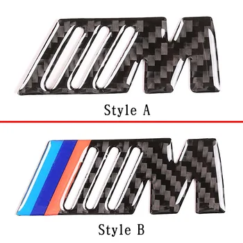 Pre BMW Univerzálna Carbon Fiber M Štandardných 3D Nálepka Blatník Strane batožinového priestoru Logo Odznak Nálepky, Auto Príslušenstvo