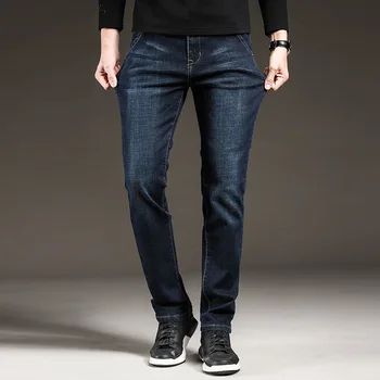 Black Núdzi Jeans Modrá pánske Módne Džínsy Business Bežné Úsek Slim Džínsy, Nohavice Džínsové Nohavice Muž Mestskej Oblečenie 28-40