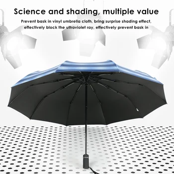 Unisex skladacie kompaktné vetru UV-dôkaz dáždnik cestovné prenosné osem-strand desať-strand nie ľahko zložiť Automatický dáždnik