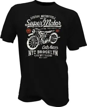 Hot Predaj Mužov Tričko Fashion T-Shirt Cafe Racer Biker Motorrad Rocker Garáž Vlastné Motocyklový Klub 1468 Lete O-Krku Topy