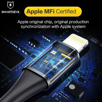 SmartDevil Pfi USB Kábel na iPhone 12 Pro Xs Max 7 8 Plus Rýchle Nabíjanie pre Tp Lightning Kábel Dátový usb Kábel, Nabíjačka Telefónu