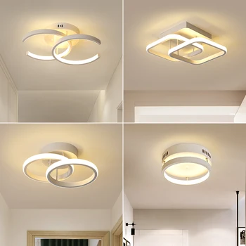 LODOOO Moderné LED stropné svietidlá pre Predsieň, Balkón, Chodba Spálňa Akryl LED stropné svietidlo Čiernej alebo Bielej vnútorné osvetlenie