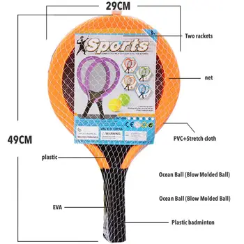 1 Pár Detí Raketa Badminton Set Plastových Tenis Raketa Vonkajšie Rekreačné Aktivity Hračky pre Deti, Darčeky Pre Rodičov-dieťa Športy