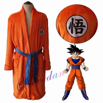 Anime Cosplay Goku Kakarotto Vaňa Župan Sleepwear Vzor, Luxusný Župan Pre Mužov, Ženy, Dospelých, Deti Detský Župan