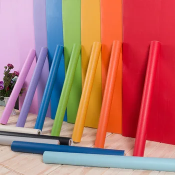 PVC jednofarebné Tapety samolepiace Stenu Papier Ubytovni Nepremokavé Spálne, Obývacia Izba Renovácia Dekorácie na Stenu-Nálepky
