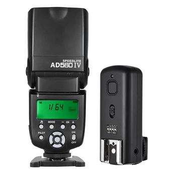 Andoer AD560 IV 2.4 G Bezdrôtový Univerzálny On-camera Slave Speedlite Flash Light GN50 w/Flash Spúšť pre Canon, Nikon, Sony A7 DSLR
