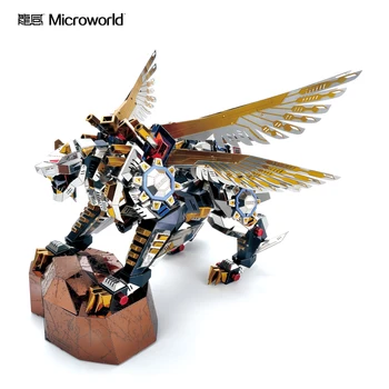 2020 Microworld Lietania Tiger model DIY rezanie laserom obrazová Skladačka Zvierat Robot model 3D kovov Puzzle Hračky pre dospelých Darček