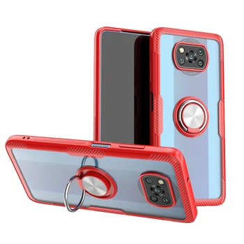 KEYSION Módne Jasné Shockproof Prípade POCO X3 NFC X2 M2 Pro Transparentný Krúžok Telefónu Zadný Kryt pre Redmi 9C 9A bod 9 Pro Max