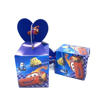 44Pcs/Veľa Karikatúra Disney Cars Blesk McQueen Chlapec Dievča Narodeniny Papierové Poháre+Dosky+Sfúknuť+Candy Boxs Rodinnú oslavu Dodávky
